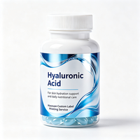 Étiquettes de bouteilles d'acide hyaluronique Haoxuan ODM, autocollants imprimés imperméables à haute brillance pour l'emballage des compléments beauté