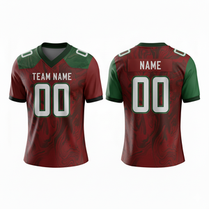 Maillot de football américain personnalisé pour homme, 100 % polyester, respirant, uniforme de sport, grande taille, manches courtes, vêtements d'équipe personnalisés - Product Image 5