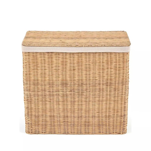 Panier à linge en rotin naturel du Vietnam, OEM ODM, panier de rangement en rotin tissé à la main, écologique, rustique, organisateur de maison, meubles - Product Image 5