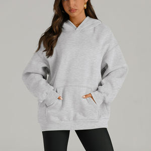 420gsm Casual Oversized Drop-Shoulder Women's Hoodies Fleece Lined Embroidered Winter Breathable Sweatshirts & Hoodies For Women - Product Image 2