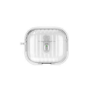Housse de protection en silicone transparente Netzy pour AirPods 4, étui en TPU avec bords colorés et absorption des chocs par airbag - Product Image 1