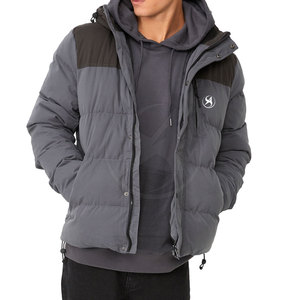 Veste matelassée décontractée pour homme, couleur personnalisée 2025, avec col montant, logo frontal, style streetwear, nouvelle mode, coupe-vent, veste d'hiver - Product Image 1