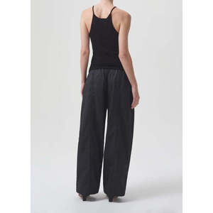 Pantaloni Sportivi Agolde Dakota in Popeline di Cotone, Neri, Vita Media, Gamba Larga, Tessuto Oxford Traspirante, Stile Casual per la Primavera, Taglia M - Product Image 2