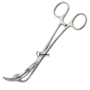 Offre Spéciale Klintmalm Instruments chirurgicaux manuels 7 ''petite pince de greffe de foie en acier inoxydable mâchoires incurvées de 65mm tiges droites - Product Image 4