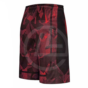 Short de basket-ball imprimé pour hommes avec maille respirante et taille ajustable, coupe athlétique longue pour les sports d'été - Product Image 3