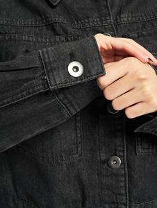 Chaqueta vaquera lavada con piedra negra de la mejor calidad OEM para mujer, cierre de botones diseñado para mujer, comodidad para todas las estaciones - Product Image 3