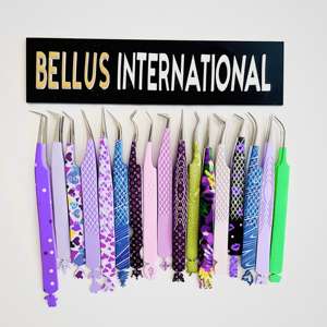 Pinzas para pestañas de 45 y 75 grados, pinzas japonesas para extensión de pestañas de acero inoxidable con diseño de mango personalizado y logotipo - Product Image 5