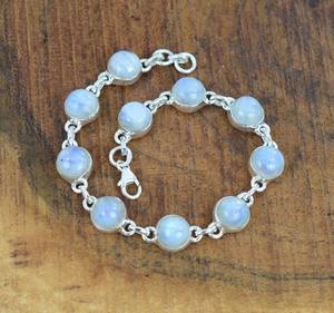 Women's Boho Style Silver 925 Sterling Handmade Tennis <b>Bracelet</b> Trending <b>Moonstone</b> Gemstone Jewelry Gift - Product Image 4