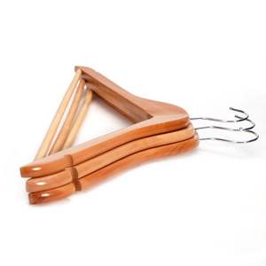 PRÉFÉRÉ FAIT À LA MAIN MEILLEUR Style de boutique de haute qualité un cintre en bois de Lotus de qualité avec encoches avec cintre de costume de barre - Product Image 4