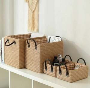 Cesta de almacenamiento de ratán marrón oscuro espaciosa con acabado natural perfecto para el hogar y utensilios de cocina almacenamiento de alimentos - Product Image 2