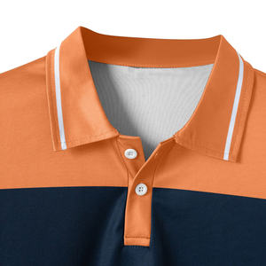 Camiseta Polo informal a rayas para hombre diseñada con tela transpirable para verano y primavera - Product Image 4