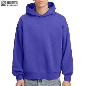 Sudadera con capucha holgada con logotipo personalizado, Sudadera con capucha Boxy Drop Shoulder Oversized Essentials de algodón orgánico, ropa de calle de lujo, Sudadera con capucha - Product Image 4