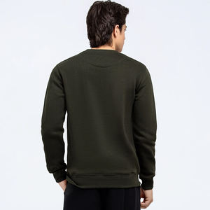 เสื้อฮู้ดผ้าฝ้ายสำหรับผู้ชายเสื้อสเวตเชิ้ตปักคอกลมผ้าคอตตอน100% เสื้อกันหนาวสีดำพร้อมสเวตเชิ้ตแบบปรับแต่งได้ - Product Image 6