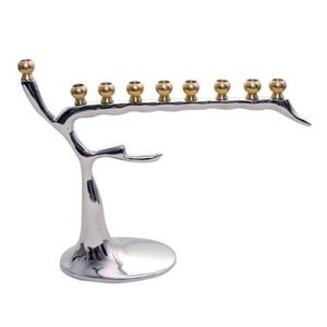 Nouveauté : Menorah élégante Arbre de Vie pour Hanouka, chandelier juif moderne avec un design de branches unique - Product Image 1
