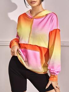 Sweat à capuche surdimensionné pour femme Vintage coupe ample Polyester polaire pull décontracté Sublimation imprimé sweat - Product Image 3