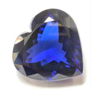 D Block Tanzanite Coeur Forme Gemme 6X6MM Tanzanite à facettes pour la fabrication de bijoux Grandes pierres précieuses en vrac de Tanzanite bleue naturelle - Product Image 2