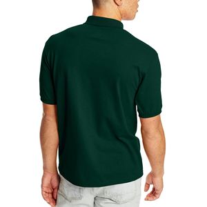 Polo verde oscuro para hombre con bolsillo en el pecho-100% algodón, transpirable y cómodo para uso informal - Product Image 2
