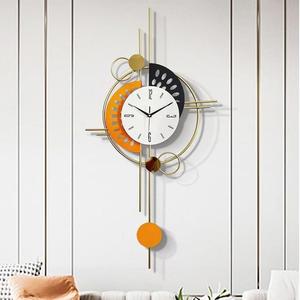 Horloge murale en métal design papillon pour ferme, grande horloge murale à cadre en métal multicolore pour décoration intérieure pour cadeaux de mariage - Product Image 4