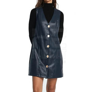 Nouvelle robe en cuir pour femme, style ajusté, look tendance, en vente en ligne - Product Image 5