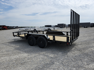 Remorque utilitaire tandem à double essieu en acier 7x16 avec rampe de 5 pieds et capacité de charge de 2001 à 3000 kg - Product Image 5