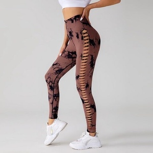 Ropa Deportiva al por Mayor, Transpirable, 100% Algodón, Ropa Deportiva para Mujer, Leggings sin Costura Delantera, Leggings de Yoga para Gimnasio de Talla Grande, MS-YL-002 - Product Image 2