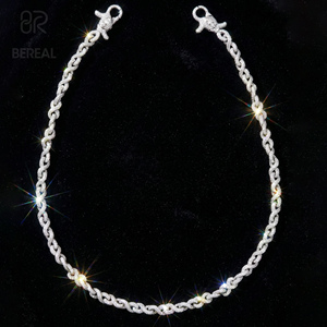 Catena a portafoglio cubana di lusso con moissanite VVS <span class=keywords><strong>e</strong></span> diamanti da laboratorio, stile Hip Hop personalizzato, in <span class=keywords><strong>argento</strong></span> <span class=keywords><strong>925</strong></span>, gioielli da uomo di alta qualità - Product Image 1