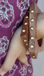 Latest Fashion Indo Western Sheesham Wood Bangles for Girls Long-Life Special Coating Brass <b>Charms</b> for Casual and Formal Wear - Product Image 3
