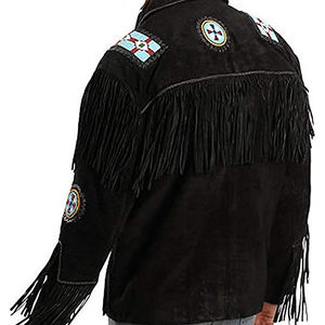 Chaqueta de cuero con flecos de moda de último diseño, chaqueta de ante de cuero para montar a caballo estilo motocicleta con flecos - Product Image 6