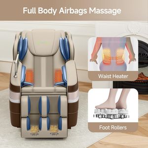 Fauteuil de massage à gravité zéro avec son Bluetooth haut de gamme, massage lombaire chauffant, rouleaux pour les mollets, réflexologie plantaire - Product Image 3