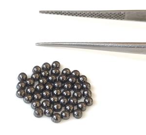 Cabujón con parte posterior plana y redonda de hematita natural, calidad AAA de 4mm, hematita suelta, Parte posterior plana redonda - Product Image 4