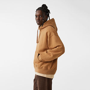 Sweat à capuche en polaire surdimensionné pour homme, respirant, coupe-vent, décontracté, pour le week-end, 100% coton - Product Image 5