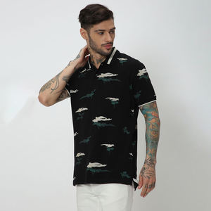 Logo personnalisé grande taille imprimé pour col à manches courtes hommes tricot respirant pour chemise-prix de gros - Product Image 4