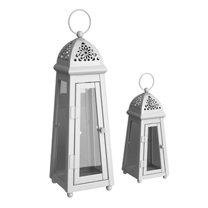 Lanterne à bougie en métal rouge au design élégant, pour intérieur et extérieur, décoration de jardin, lanterne décorative avec revêtement en poudre, meilleur prix - Product Image 4