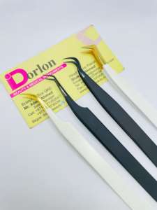 แหนบขนตาปลอมแบบโค้งงอได้รับการออกแบบจาก dorlon แหนบปลายหยักสแตนเลส CE ISO - Product Image 2