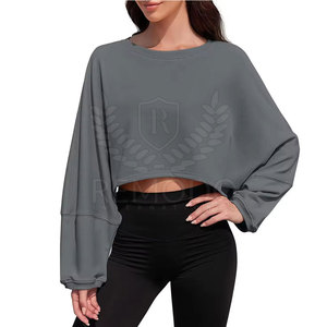 Venta en línea Crop Top Sudaderas en LOW MOQ Slim Fit Sudaderas Casual Wear Crop Top Sudaderas para adultos - Product Image 1