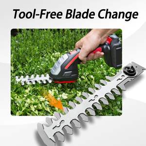Taille-haie et tondeuse à gazon sans fil 20V avec source d'alimentation électrique de qualité industrielle pour usage en jardin - Product Image 4