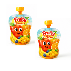 ถุงพลาสติกแบบใช้แล้วทิ้งพร้อมพวยกาตั้งได้ พิมพ์ลายกราเวียร์ สำหรับน้ำผลไม้บด แยม อาหารเด็ก เยลลี่ นม อาหารสัตว์เลี้ยง ปลอดสาร BPA เกรดอาหาร - Product Image 1