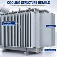 Transformateur de puissance économique 700 kVA, entrée 220 kV, sortie triphasée 480 V, immergé dans l'huile, approuvé, à faibles pertes et à économie d'énergie pour réseau électrique.