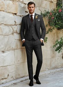 Blazer Clásico de 3 Piezas con Solapa de Muesca, Chaleco y Pantalones Ajustados de Tweed, para Boda, Negocios, Prom, Cachemira, Blazers de Negocios para Hombre - Product Image 5