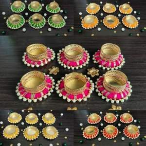 Supports de lumière de thé d'ambiance rougeoyante d'or avec le matériel de MDF et la taille adaptée aux mariages et aux événements de partie - Product Image 6