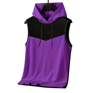 Custom Made Logo Color <b>Men's</b> Gym <b>Hoodies</b> <b>Sleeveless</b> Comfortable Basics Cotton Blended Made <b>Hoodies</b> For Sale - Product Image 1