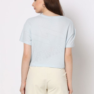 Nuevas llegadas de talla grande para mujer, camisetas cortas de media manga, Top Fitness ajustado para corto, camisetas cortas transpirables para mujer - Product Image 3