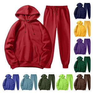 Conjunto de 2 piezas de chándal para hombre, sudadera con capucha y pantalones de chándal con cremallera completa, conjunto de chándal atlético a la moda con bolsillos - Product Image 6