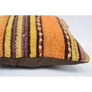 Coussin en laine multicolore Kantha Patchwork Coussin décoratif 12x12 pouces Tissé avec motif vintage - Product Image 5