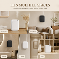 Diffuseur d'huiles essentielles sans eau mural autonome 400 ml avec écran LCD et commande tactile sans fil pour la maison et la salle de bain