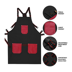 Coupe de cheveux à rayures de couleur rouge réglable Coiffure Barber Cloth Robe imperméable Coupe de cheveux/Tabliers de barbiers - Product Image 2