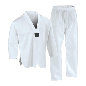 Entraînement de boxe Art Martial Porter Uniforme 100% Coton Respirant Taekwondo Uniforme Confortable Arts Martiaux Porter Taekwondo Costume - Product Image 3