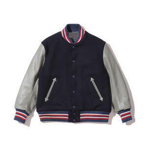 OEM Embroidery Patches Custom Men Letterman Jacket Leather Sleeves Street Plus Size Coat Varsity Jacket - Product Image 6