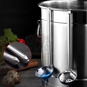 Stainless Steel <b>Soup</b> & Sauce <b>Spoons</b> Set Long Handle Mirror Polish Dishwasher Safe Customizable Kitchen Dining Premium Utensils - Product Image 5