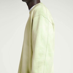 Men's Oversized <b>Crew</b> <b>Neck</b> <b>Sweatshirt</b> Solid Color Knitted Cotton Casual Pullover Autumn Wear Wholesale rate - Product Image 4